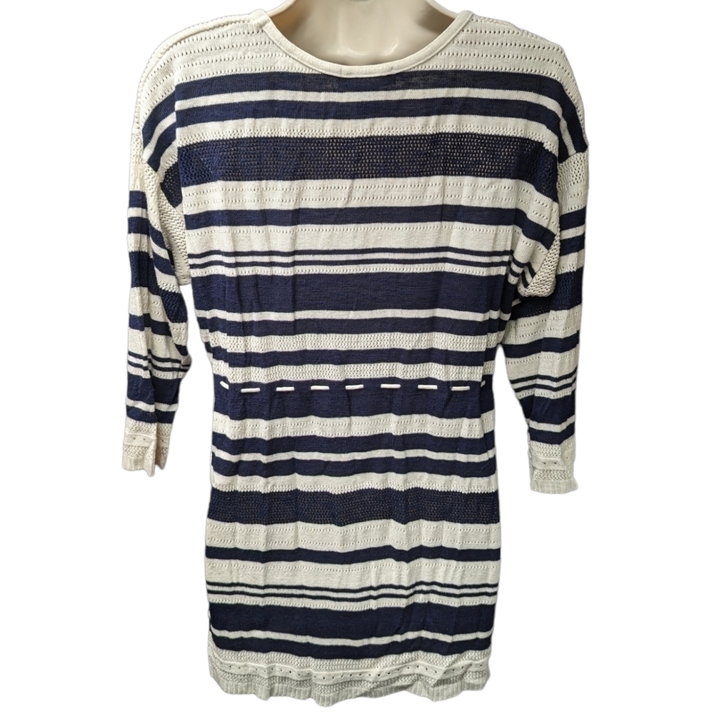 Motherhood Maternity Striped Babydoll Sweater Sz L - Picture 2 of 13